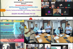 MOU Signed between DTET, Odisha and EdgeFX Technologies Pvt Ltd, Hyderabad on 22nd October, 2020