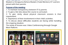 Virtual Parents-Teacher Meeting_20-08-2021_ITI Cuttack